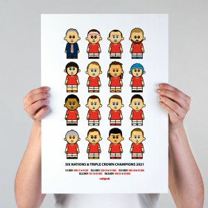 Wales Champions XV 21 Print