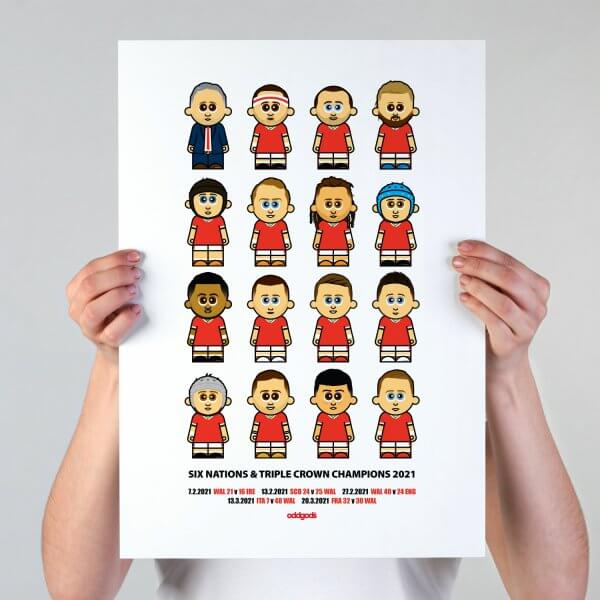 Wales Champions XV 21 Print