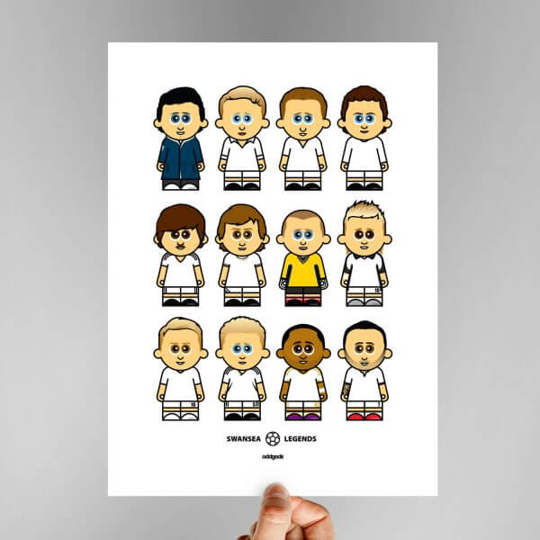 Swansea Legends Football Print